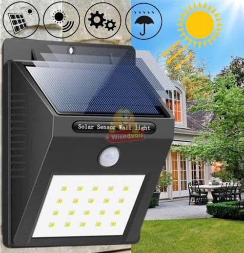 Motion Sensor LED Solar Wall Light with 3 Setting Modes