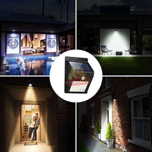 Motion Sensor LED Solar Wall Light with 3 Setting Modes