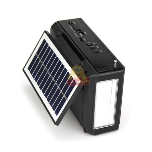 Rechargeable Bluetooth SOLAR AM-FM Radio with USB, SD, MP3 Player, High Quality Flashlight, 18650mAh