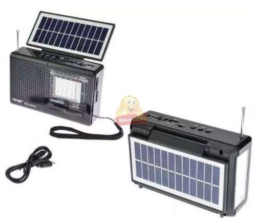 Rechargeable Bluetooth SOLAR AM-FM Radio with USB, SD, MP3 Player, High Quality Flashlight, 18650mAh