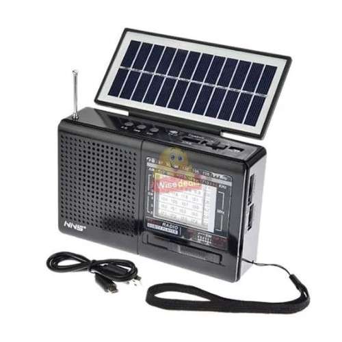 Rechargeable Bluetooth SOLAR AM-FM Radio with USB, SD, MP3 Player, High Quality Flashlight, 18650mAh