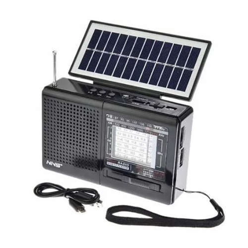 Rechargeable Bluetooth SOLAR AM-FM Radio with USB, SD, MP3 Player, High Quality Flashlight, 18650mAh
