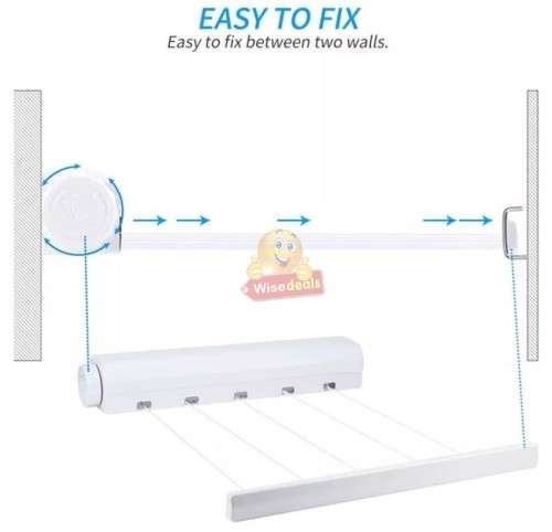 5 Line 3.75m Retractable Clothing Dryer with Automatic Bracket