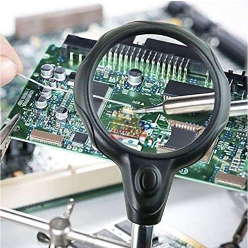 LED Light, Clip Type Magnifier Soldering Stand 3.5X 12X