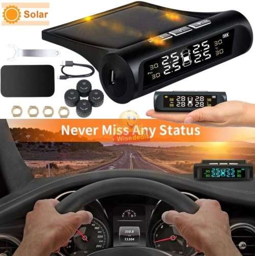 SOLAR and USB Charging Tyre Pressure Monitoring System