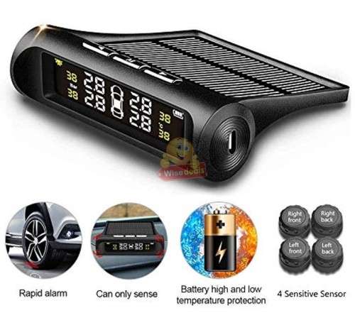 SOLAR and USB Charging Tyre Pressure Monitoring System