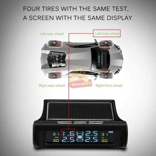 SOLAR and USB Charging Tyre Pressure Monitoring System