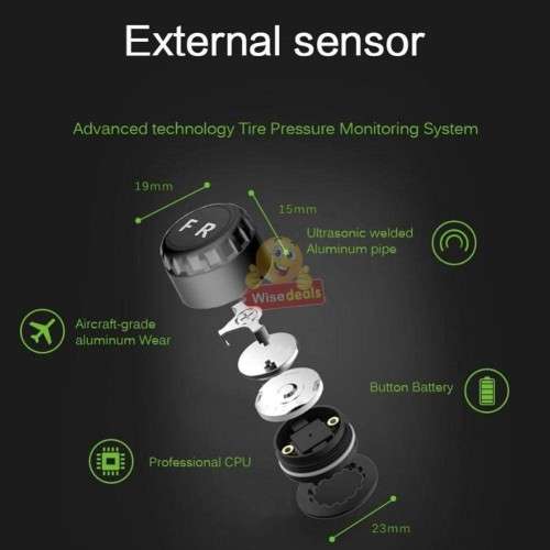 SOLAR and USB Charging Tyre Pressure Monitoring System
