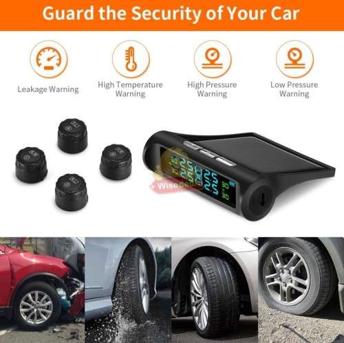 SOLAR and USB Charging Tyre Pressure Monitoring System