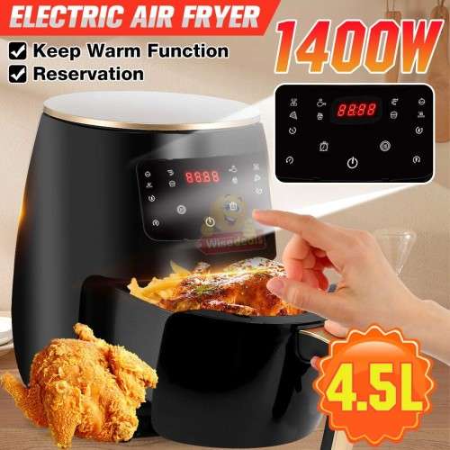 Air Fryer with Digital LED Display, Air-fry, grill, bake, sauté and roast