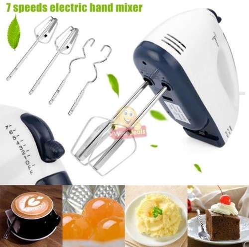 7 Speed Electric Handheld Mixer - Compact, Safe, Convenient, and Powerful