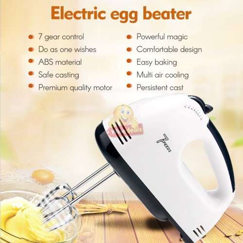 7 Speed Electric Handheld Mixer - Compact, Safe, Convenient, and Powerful
