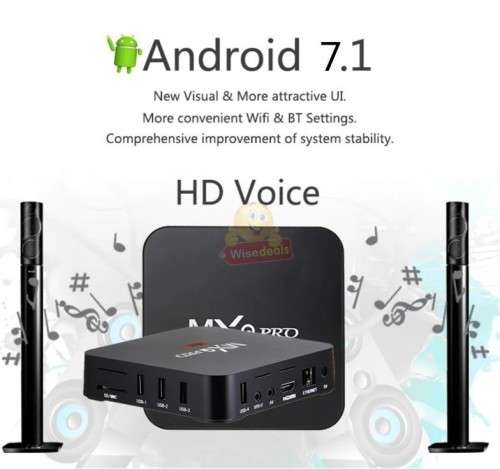 4K MXQ Pro 64 Bit WIFI TV Box Media Player