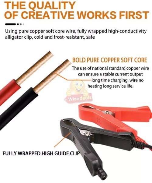 12V 6A Intelligent Pulse Repair Battery Charger