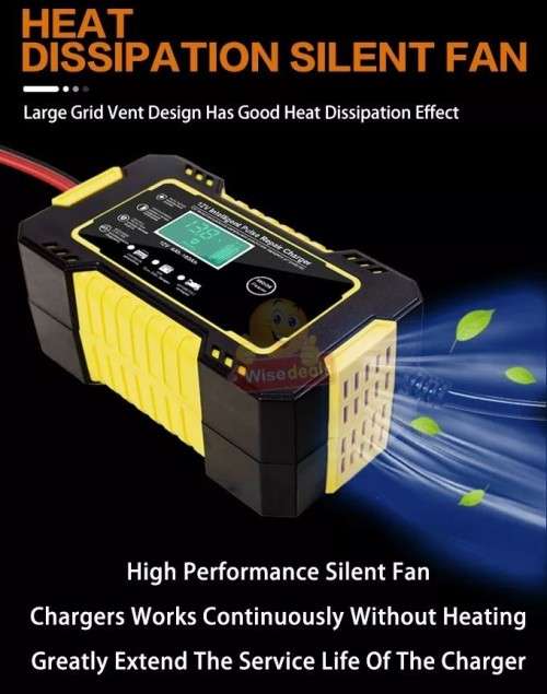 12V 6A Intelligent Pulse Repair Battery Charger
