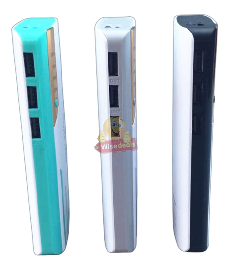 20 000mAh Power Bank With 3 USB Ports and Flashlight, Fast Charge, Portable and Convenient