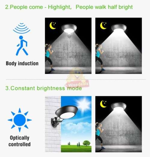Super Bright Solar LED Wall Light, Build in Battery, Zero Electricity