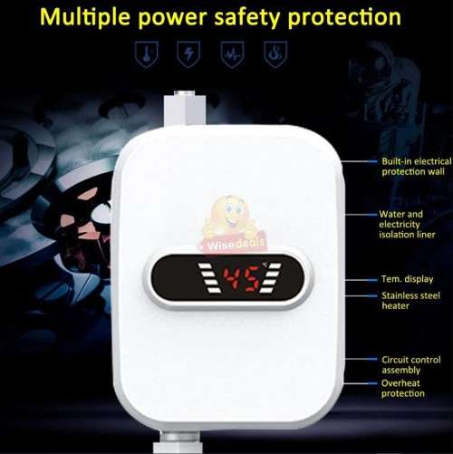 Instant 3 second warm water Shower Faucet with LCD temperature display