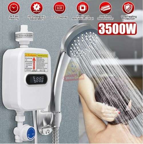 Instant 3 second warm water Shower Faucet with LCD temperature display
