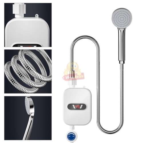 Instant 3 second warm water Shower Faucet with LCD temperature display
