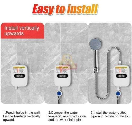 Instant 3 second warm water Shower Faucet with LCD temperature display