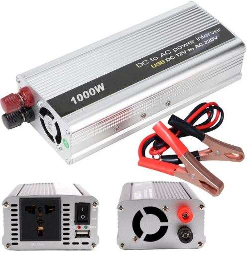Solar Power Inverter - Convert 12V DC to 220V AC  2000W Surge Power and 1000W Constant Rated Power