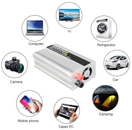 Solar Power Inverter - Convert 12V DC to 220V AC  2000W Surge Power and 1000W Constant Rated Power