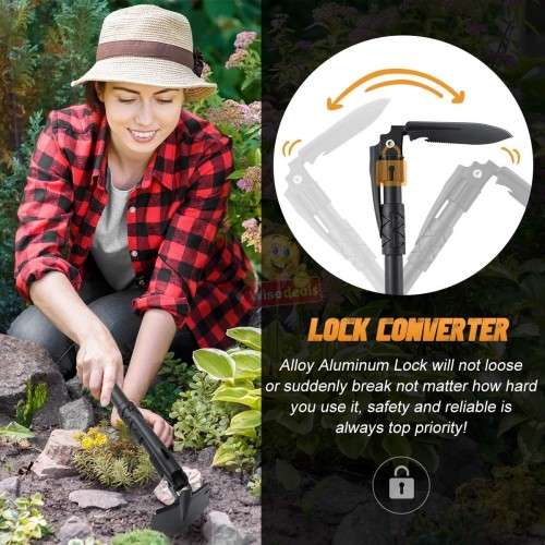 All in One Portable, Practical and Multi-functional Folding Shovel in a Convenient Carry Bag