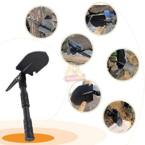 All in One Portable, Practical and Multi-functional Folding Shovel in a Convenient Carry Bag