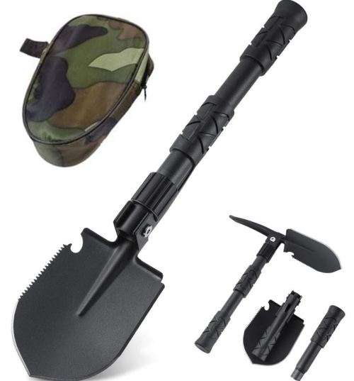 All in One Portable, Practical and Multi-functional Folding Shovel in a Convenient Carry Bag