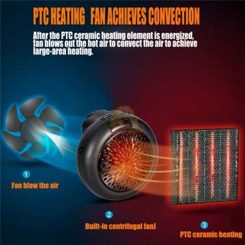 Portable Electrical Heater, Digital temperature Display, High and Low Settings, Auto Shut-off etc.