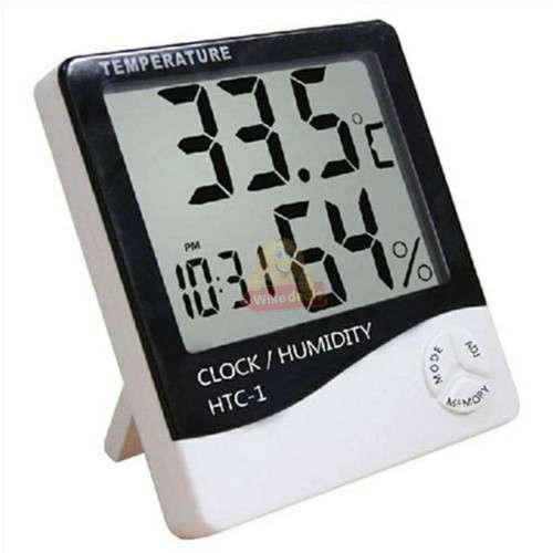 Digital Temperature and Humidity Meter Clock with Alarm