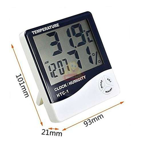 Digital Temperature and Humidity Meter Clock with Alarm