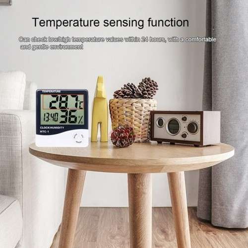 Digital Temperature and Humidity Meter Clock with Alarm