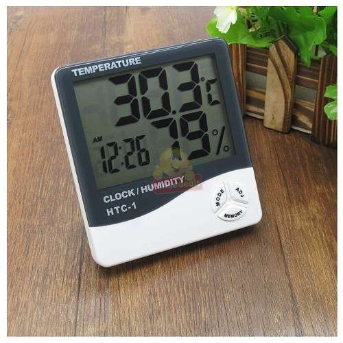 Digital Temperature and Humidity Meter Clock with Alarm