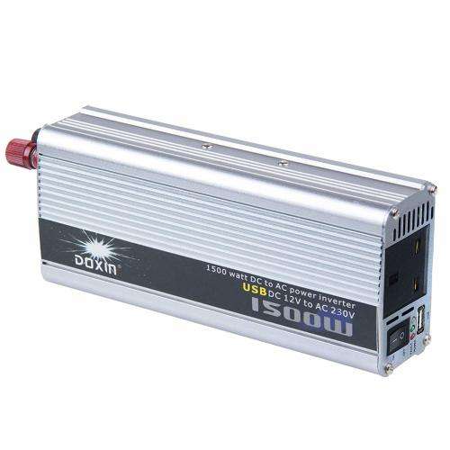 1500W Solar Power Inverter - Convert 12V DC to 220V AC -  1500W  Constant Power & 3000W Surge Power