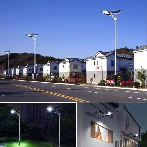 150W Solar Street Light with Adjustable Solar Panel and Remote Control