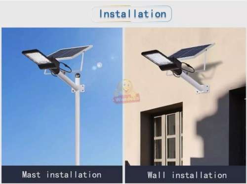 150W Solar Street Light with Adjustable Solar Panel and Remote Control