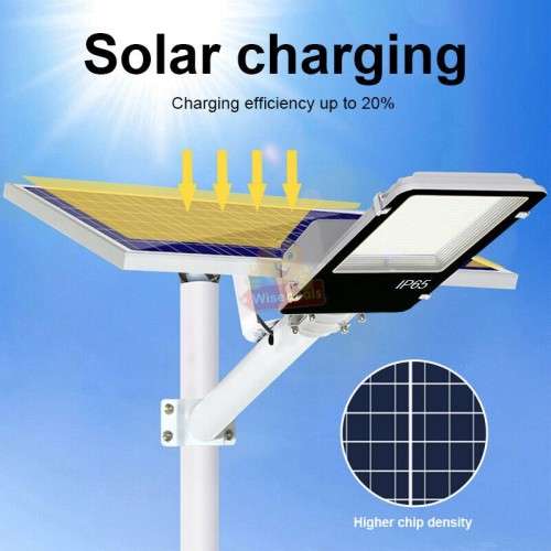 150W Solar Street Light with Adjustable Solar Panel and Remote Control