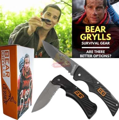 The Ultimate Bear Grylls Survival Pocket Knife with Bear Grylls Survival Pocket Guide