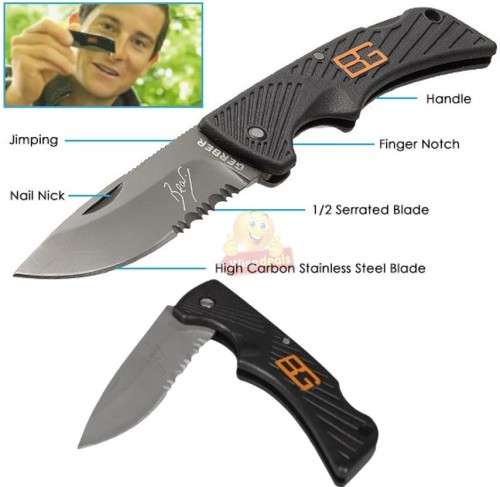 The Ultimate Bear Grylls Survival Pocket Knife with Bear Grylls Survival Pocket Guide