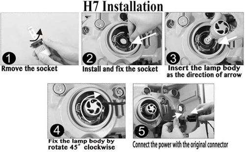 Two Piece H7 LED Headlight Set - Most vehicle`s use these headlights