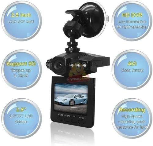 HD 1080P Car DVR Dash Camera and Video Recorder with Night Vision