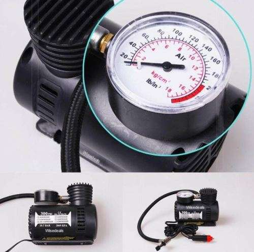 12V DC 300PSI Electric Air Compressor with Pressure Gauge