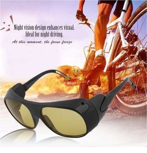 2 PIECE HD Vision Sunglasses - Fits over normal glasses, 1 for Night and 1 Day