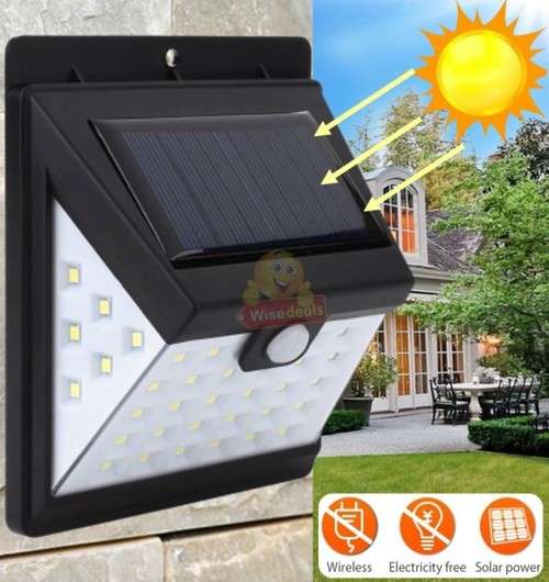 40 LED Motion Sensor Solar Wall Light