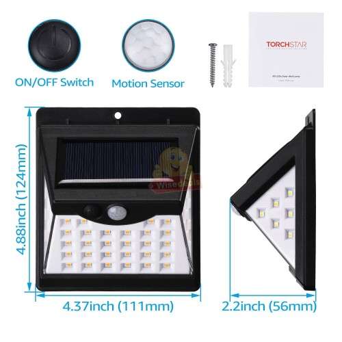 40 LED Motion Sensor Solar Wall Light