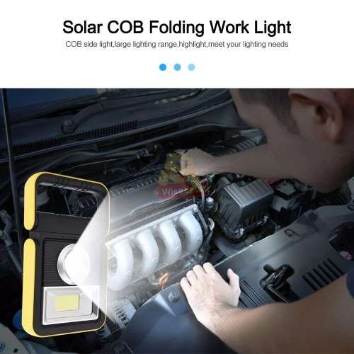 SOLAR COB Folding Work Light - USB Rechargeable