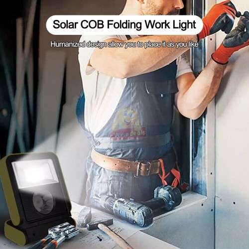 SOLAR COB Folding Work Light - USB Rechargeable