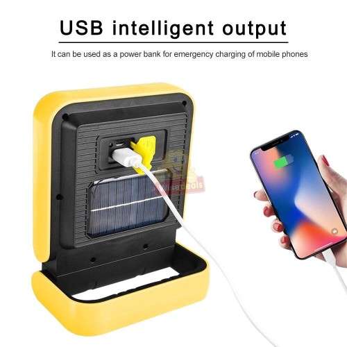 SOLAR COB Folding Work Light - USB Rechargeable